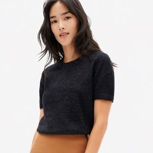 BNWT Everlane Alpaca Sweater Tee - XXS Black
